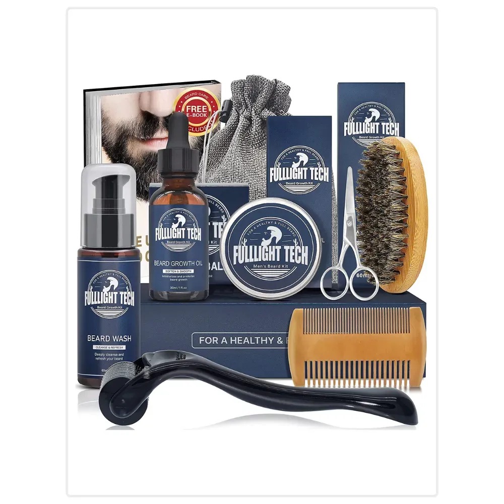 Fulllight Tech Beard Growth Kit with Beard Roller