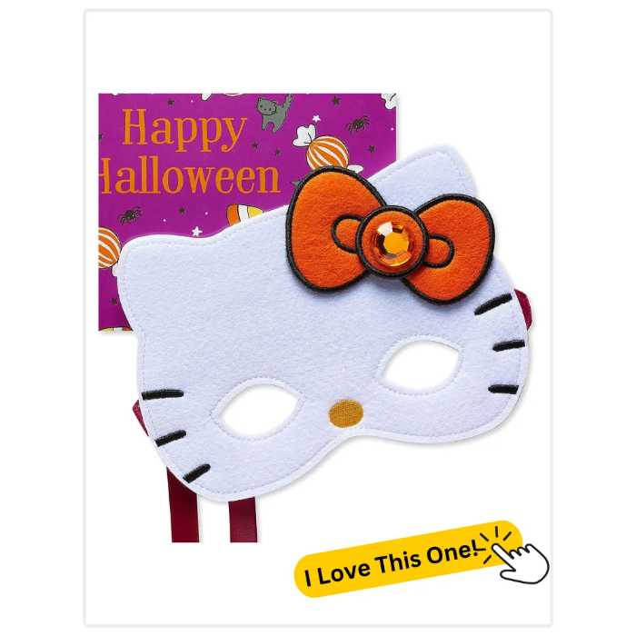 Halloween Card Hello Kitty Wearable Mask