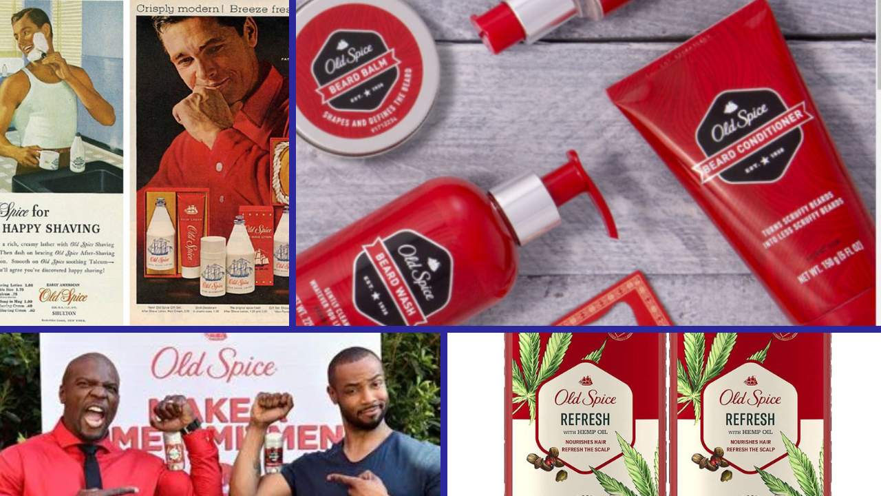 Old Spice Shampoo Collage